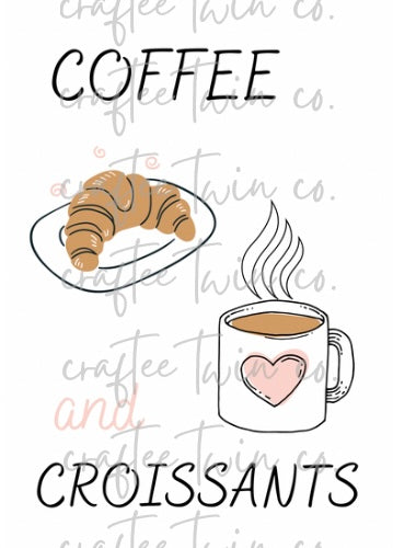 "Coffee & Croissants" Print